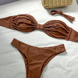 Biquíni Bralette com Efeito Enrugado