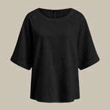 Blusa Solta de Manga Curta