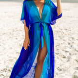Saída de Praia Kimono Degradê com Cinto