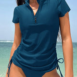 Tankini Gola Redonda com Zíper