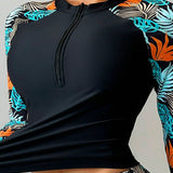 Tankini Tropical Manga Comprida