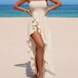 Vestido Saída de Praia Longo com Fenda