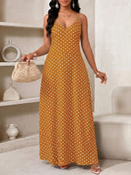 Vestido Longo Floral Decote V com Aplicação de Rosa 3D