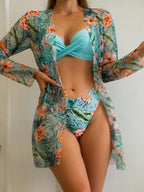 Conjunto Praia Flora Paradise 3 Peças