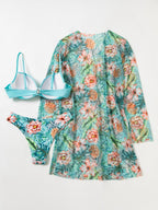 Conjunto Praia Flora Paradise 3 Peças