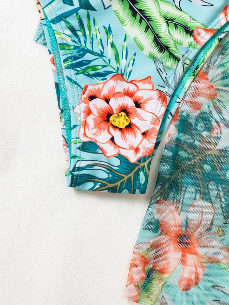 Conjunto Praia Flora Paradise 3 Peças