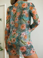 Conjunto Praia Flora Paradise 3 Peças
