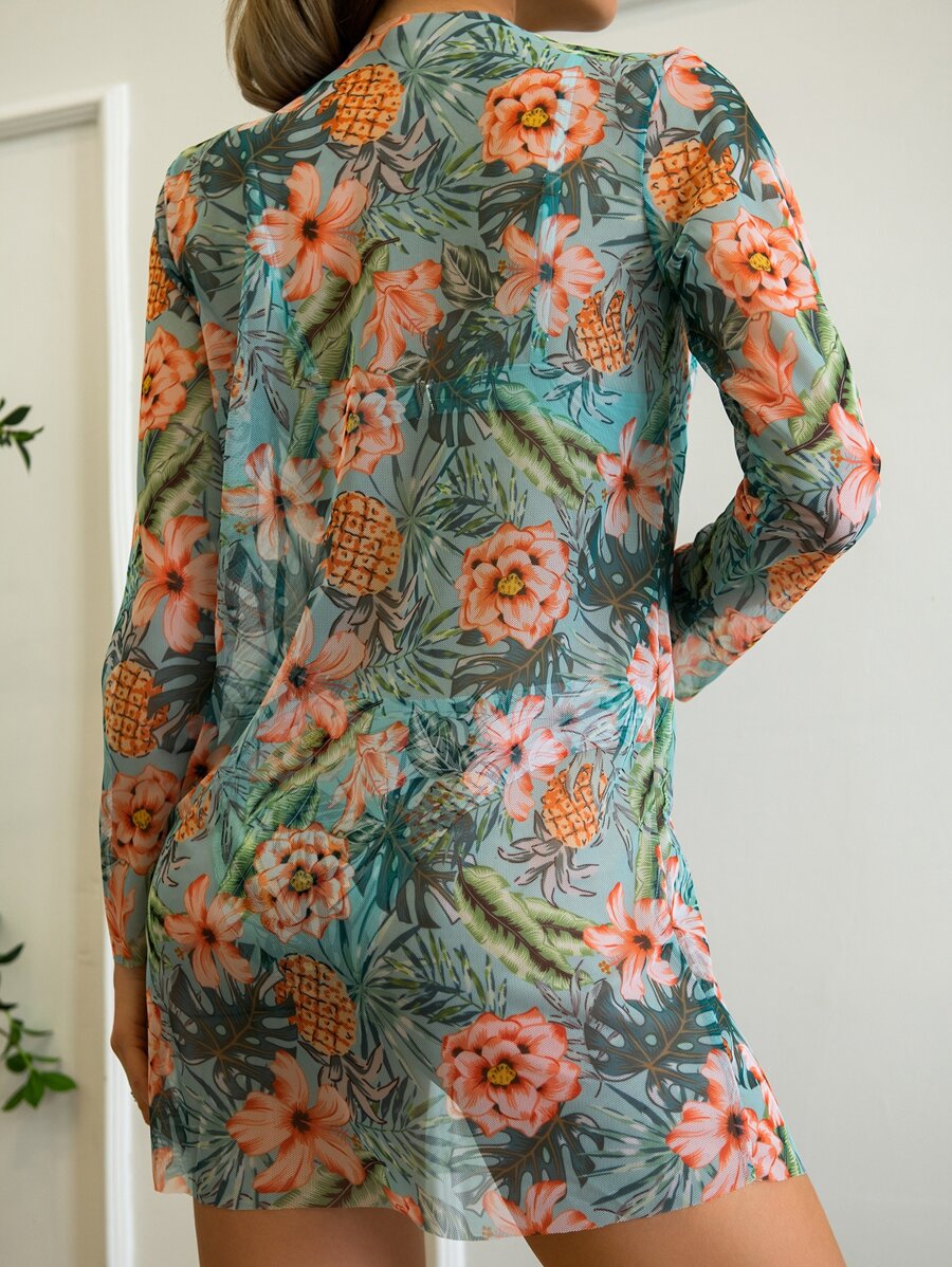 Conjunto Praia Flora Paradise 3 Peças