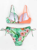 Biquíni Estampado com Alças Finas e Cintura Natural
