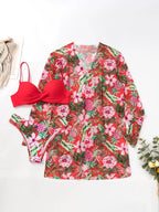 Conjunto Praia Flora Paradise 3 Peças