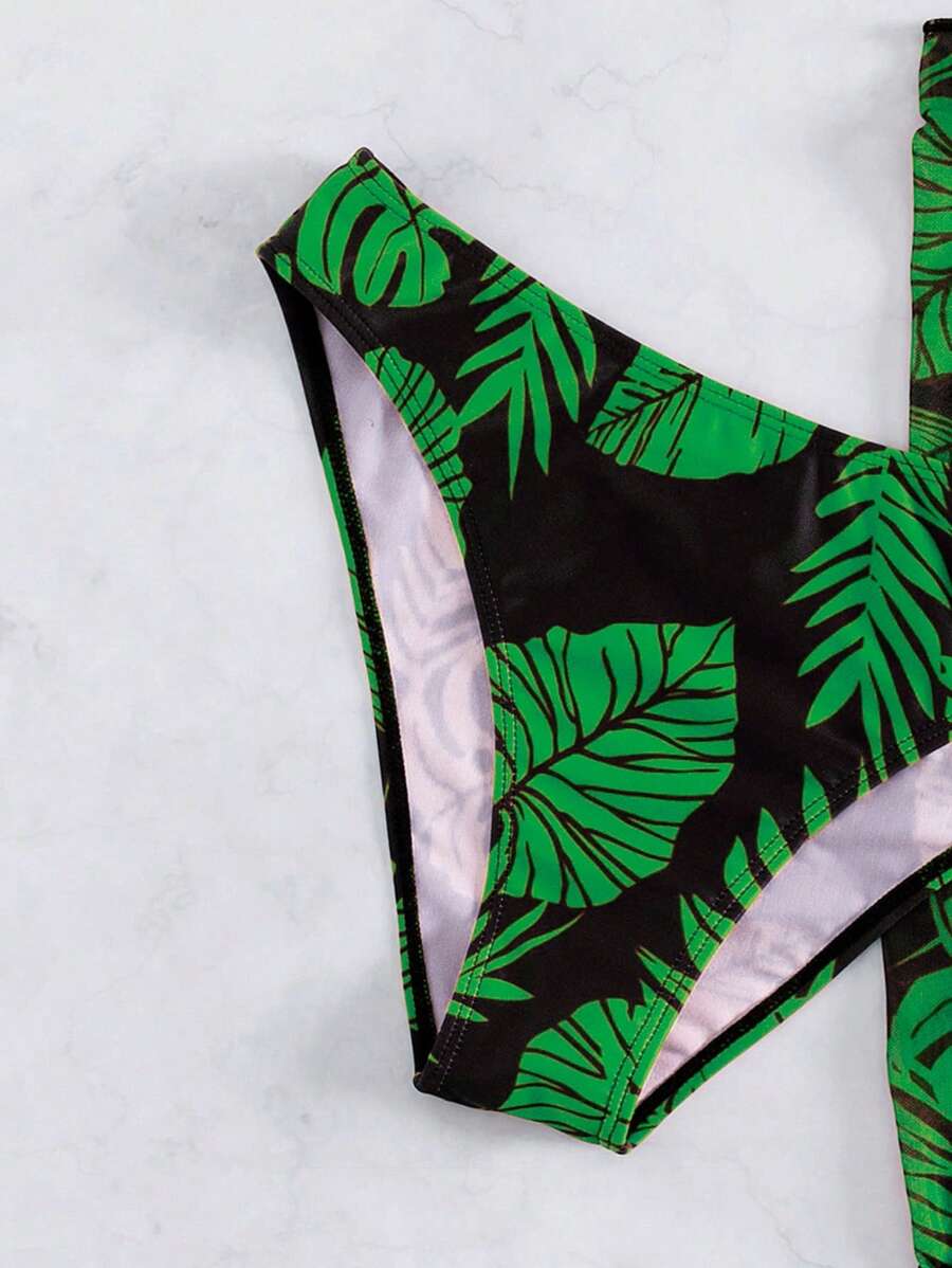 Conjunto Praia Tropical Fringe 3 Peças