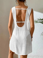 Vestido Saída de Praia com Decote U e Costas Abertas - La Lecce