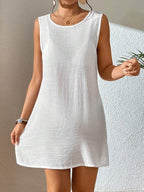 Vestido Saída de Praia com Decote U e Costas Abertas - La Lecce