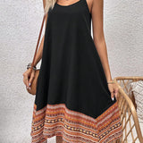 Vestido Midi Cami com Bainha Assimétrica