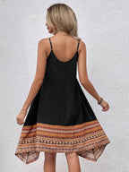 Vestido Midi Cami com Bainha Assimétrica - La Lecce