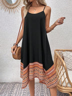 Vestido Midi Cami com Bainha Assimétrica - La Lecce