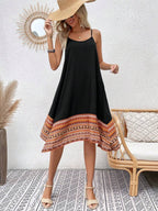 Vestido Midi Cami com Bainha Assimétrica - La Lecce