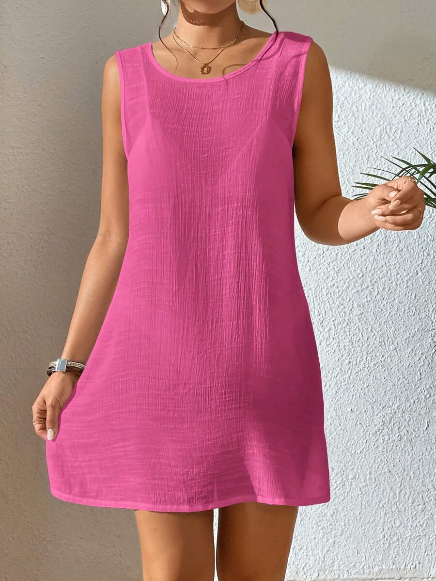Vestido Saída de Praia com Decote U e Costas Abertas - La Lecce