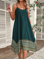 Vestido Midi Cami com Bainha Assimétrica - La Lecce