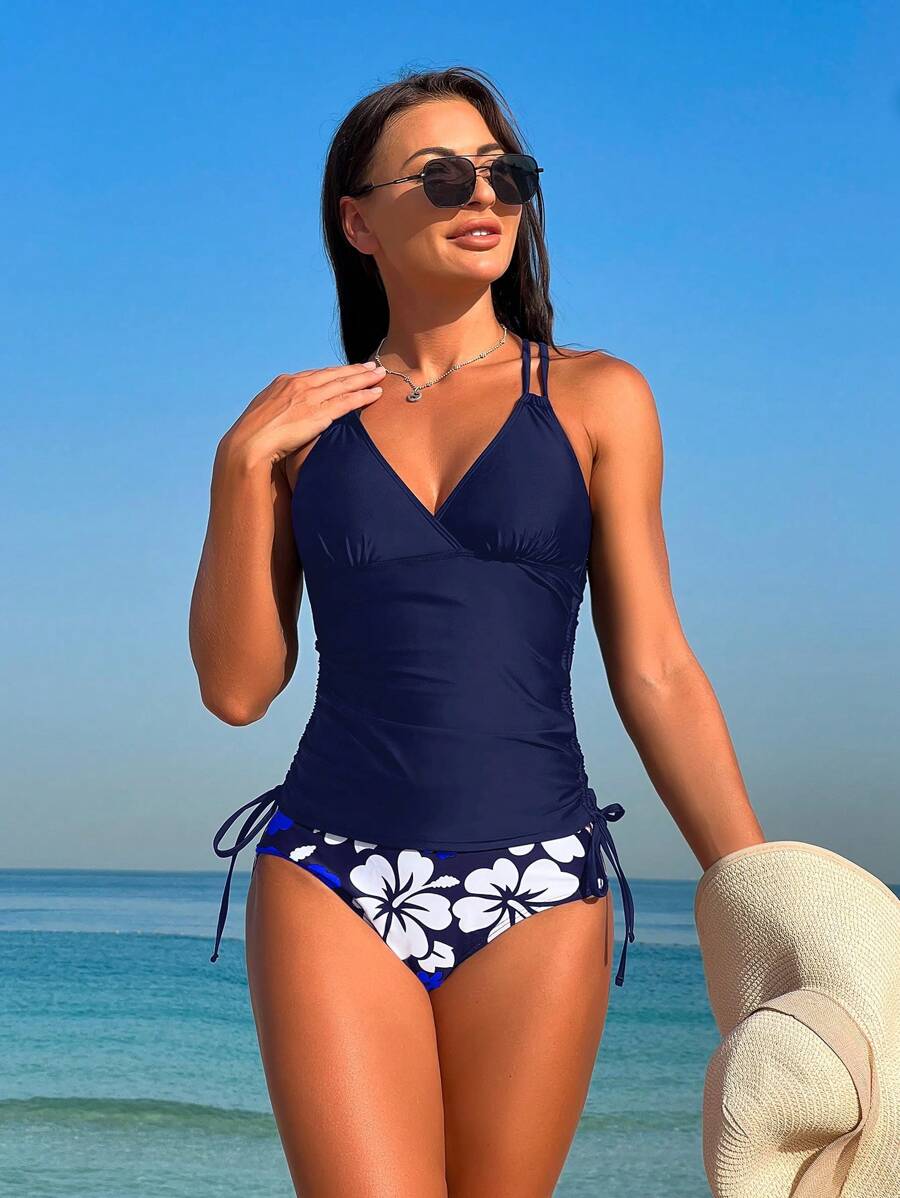Biquíni Tankini Hibiscus Wave