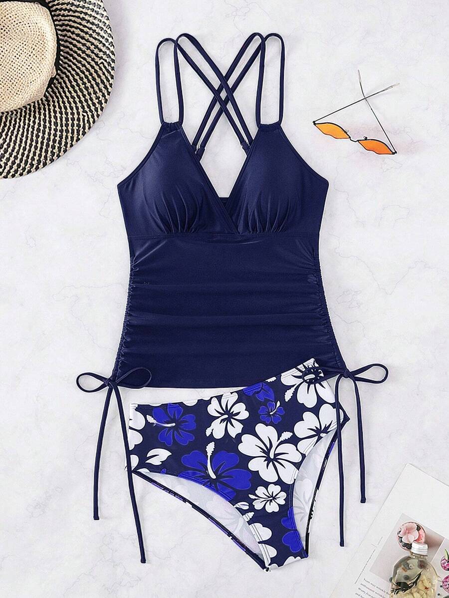 Biquíni Tankini Hibiscus Wave