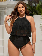 Tankini Plus Size Enrugado
