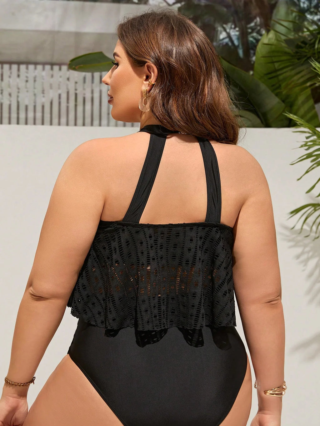 Tankini Plus Size Enrugado