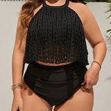 Tankini Plus Size Enrugado