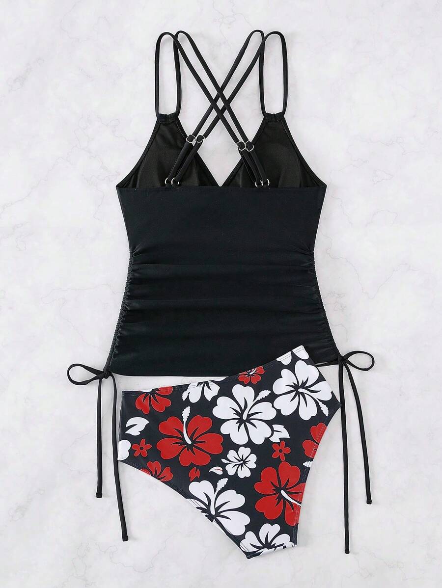 Biquíni Tankini Hibiscus Wave