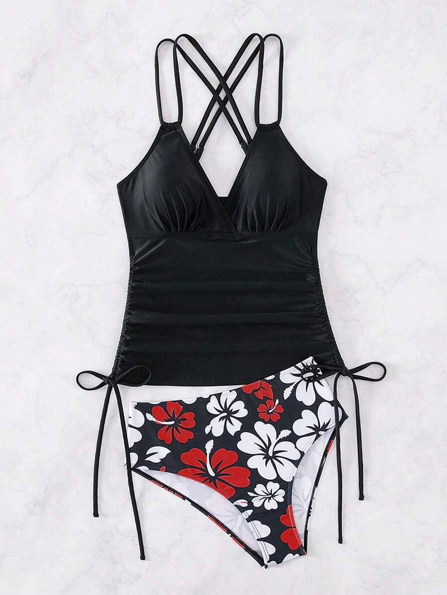 Biquíni Tankini Hibiscus Wave