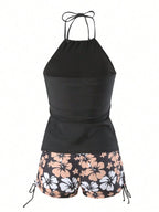 Conjunto Praia Floral Wave 3 Peças