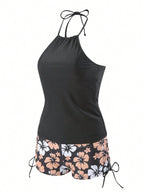 Conjunto Praia Floral Wave 3 Peças