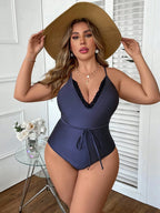 Maiô Plus Size Sem Mangas com Ziguezague