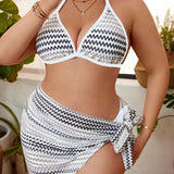 Conjunto de Biquíni Plus Size Alças Grossas
