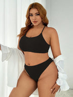 Biquíni Plus Size Canelado com Ziguezague