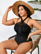 Maiô Plus Size Laço Contraste