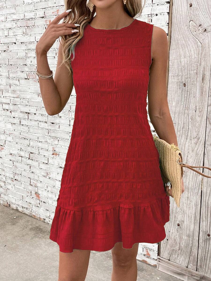 Vestido Midi Evasê com Babado na Barra e Costas Abertas - La Lecce