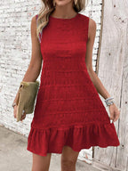 Vestido Midi Evasê com Babado na Barra e Costas Abertas - La Lecce