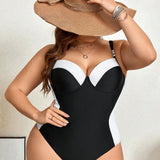 Maiô Plus Size Bloco de Cores