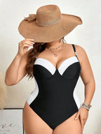 Maiô Plus Size Bloco de Cores