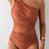 Maiô Terracota Sculpt One Shoulder