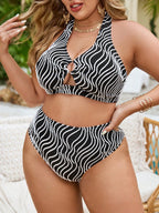 Biquíni Plus Size Zebrado com Anel