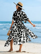 Saída de Praia Kimono Resort com Cinto Meia Manga