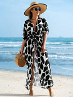 Saída de Praia Kimono Resort com Cinto Meia Manga