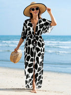Saída de Praia Kimono Resort com Cinto Meia Manga