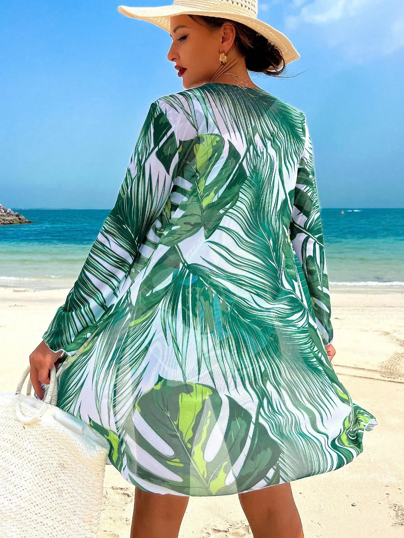 Conjunto Tropical 3 Peças com Saída de Praia
