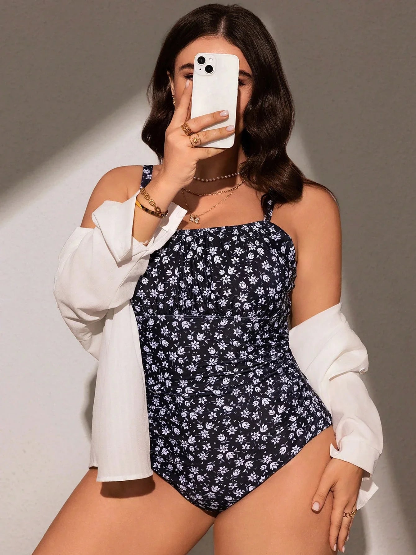Maiô Plus Size Boho com Alças Grossas