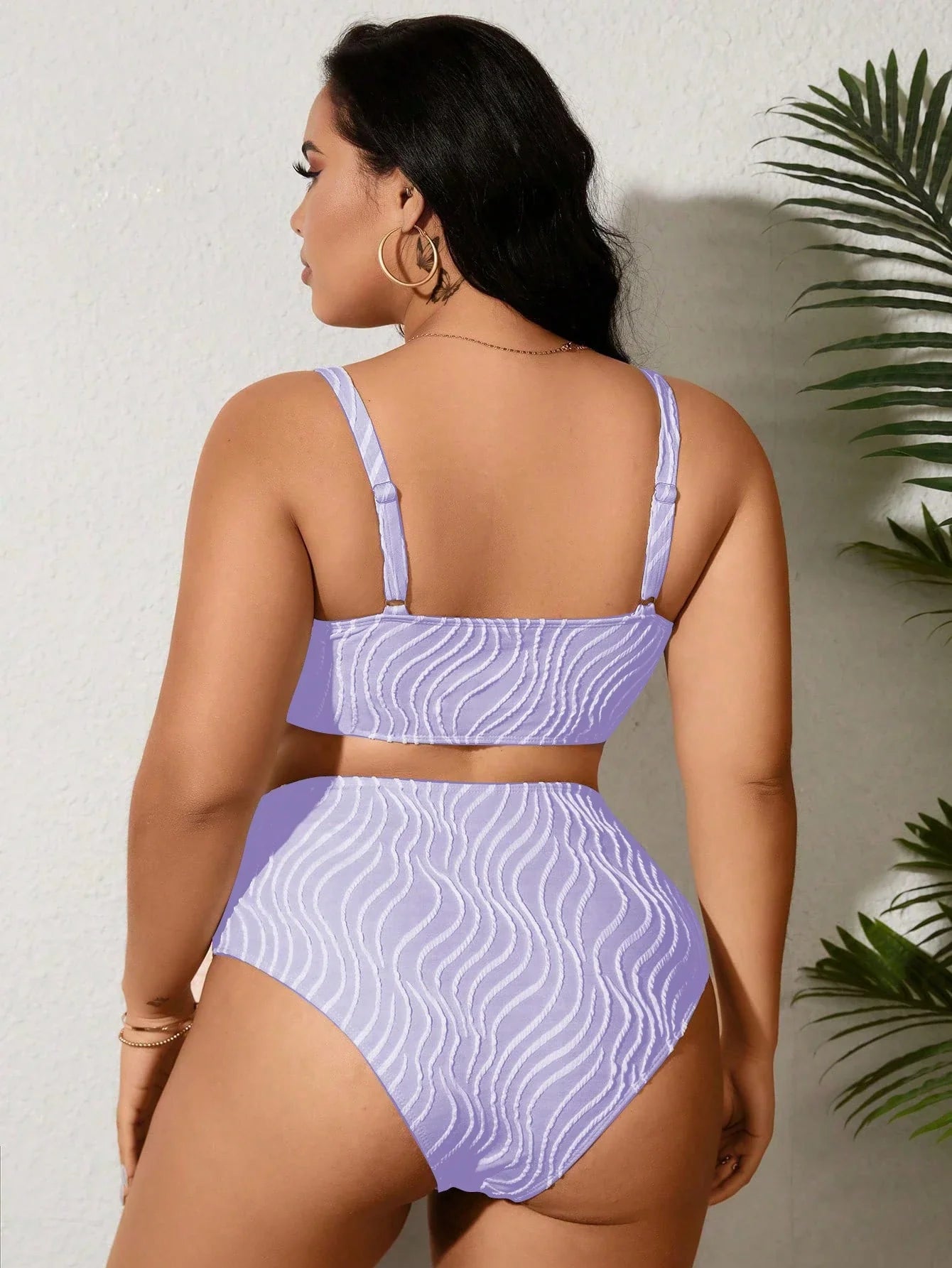 Biquíni Plus Size Bandeau Texturizado