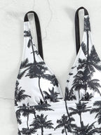 Tankini com Decote V e Costas Abertas