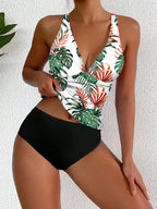 Tankini com Decote V e Costas Abertas